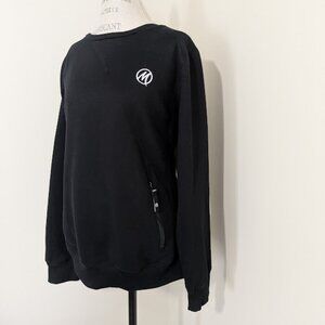 M seal pullover kangaroo zip-up pockets sweater